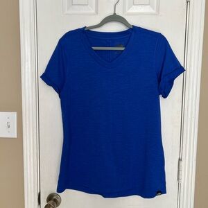 North Face EUC blue v neck t shirt